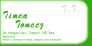 timea tomecz business card